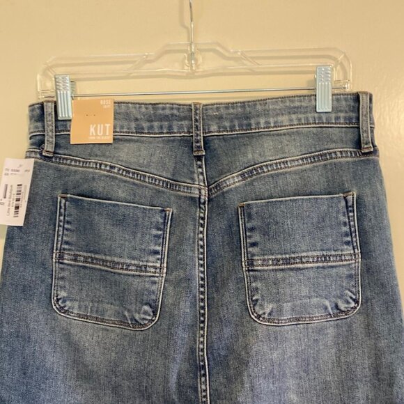 Kut From The Kloth Denim "Rose" Button Up Front Skirt, Women's Size 6 - Picture 5 of 14